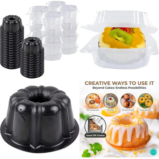 O'Creme Bakeable Silicone Mini Cake Pan With Container