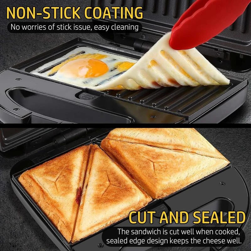 OIMG 3 In 1 Sandwich Maker Panini Press Waffle Iron