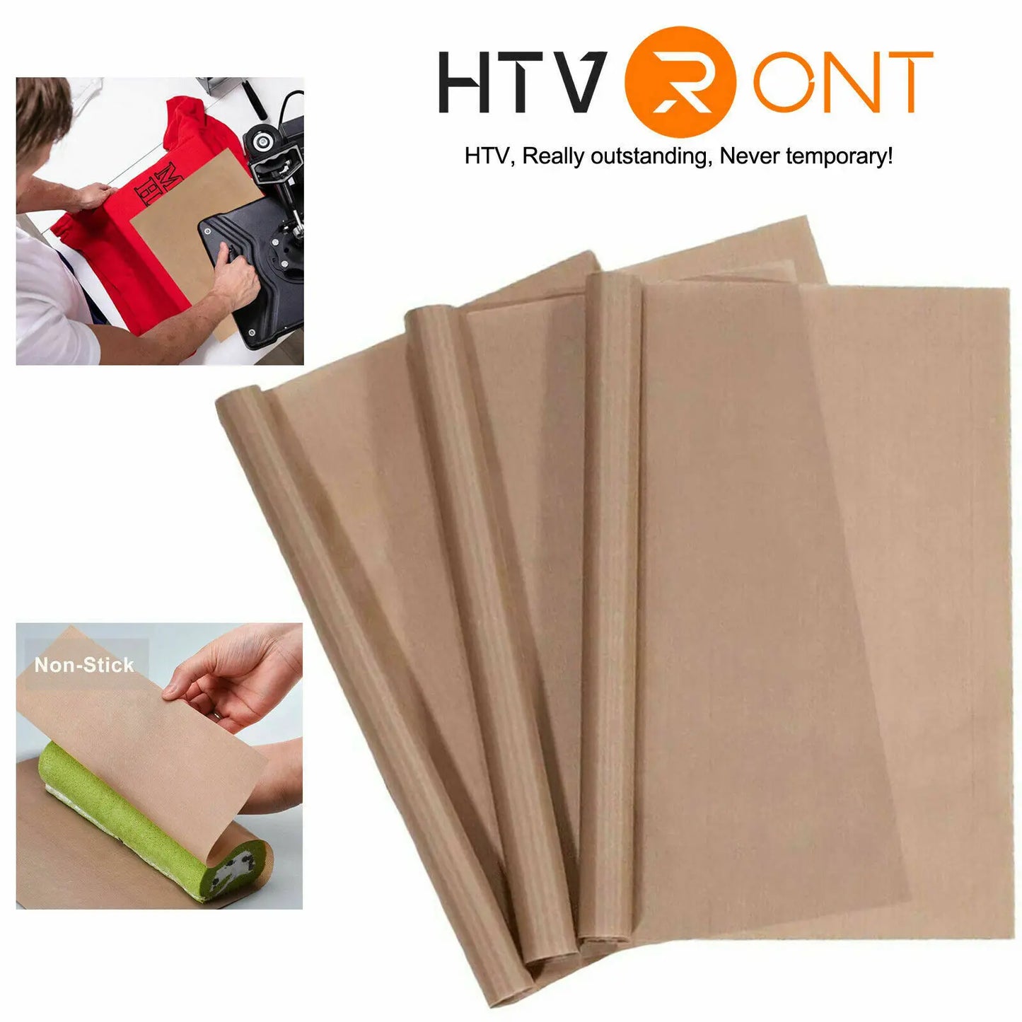Set Of 3 Reusable Heat Resistant Baking Mats Nonstick