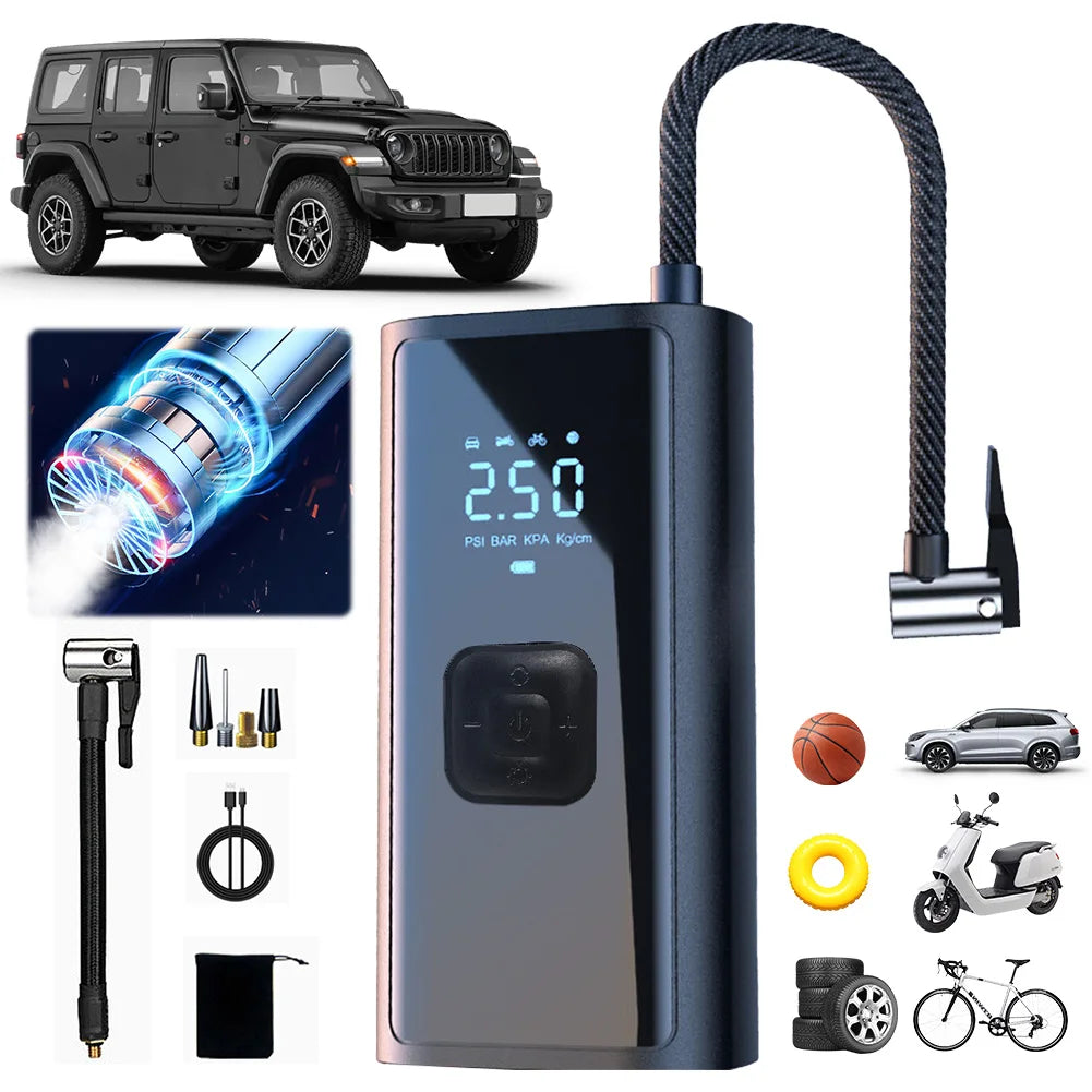 Hign Concerned 3 In 1 Car Wireless Air Pump LEDLight