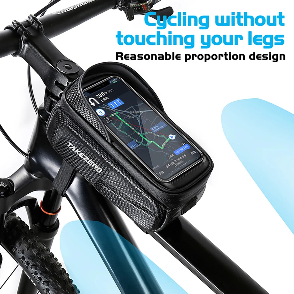 Function Waterproof Hard Shell Bicycle Bag Phone Holder