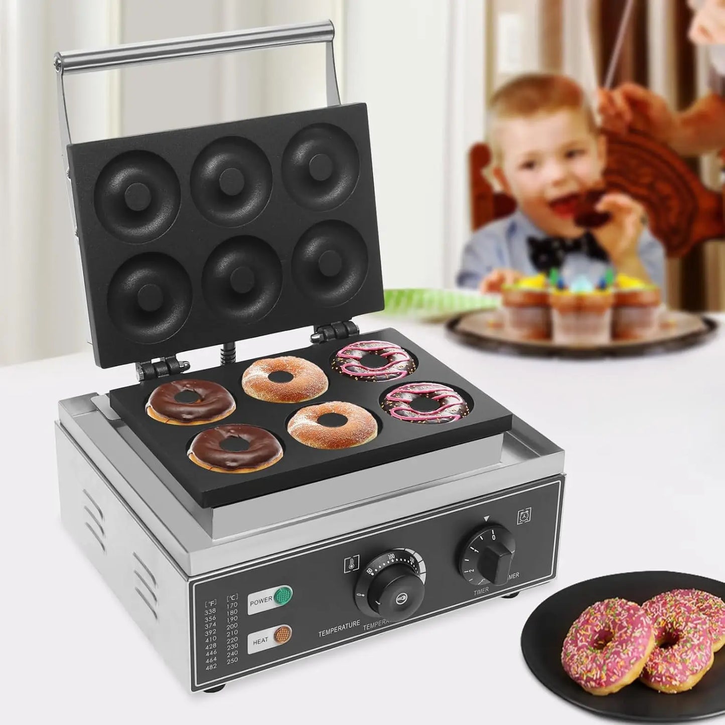 Iosn Donut Maker Machine Pancake Double Sided Heating