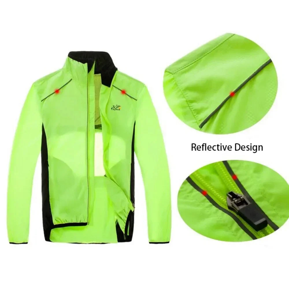 Guangdong Reflective Mens Rain Jacket Waterproof Windproof