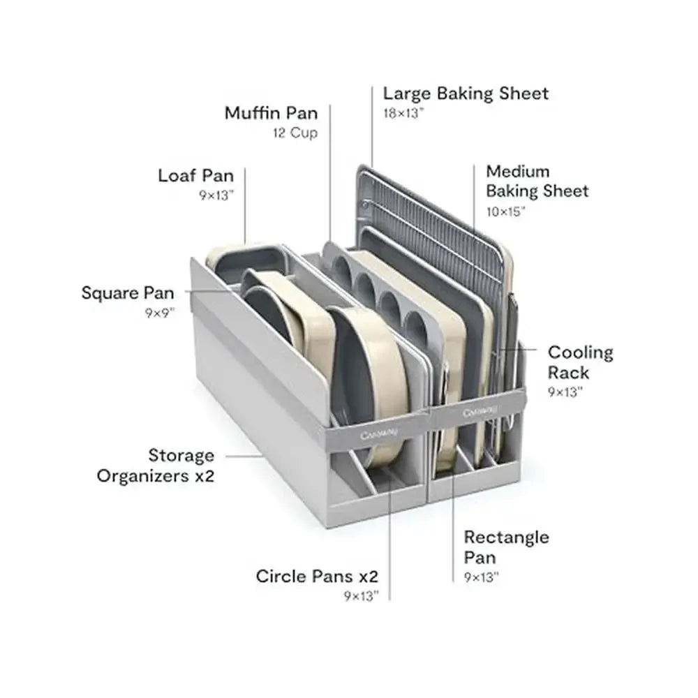 XMSJ Nonstick Ceramic Bakeware Set Aluminized Steel Body