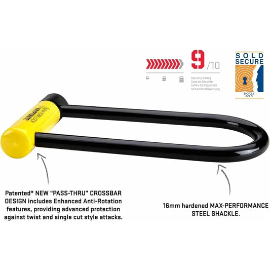 YTYIN Long Shackle U Lock for Bicycle Heavy Duty Security