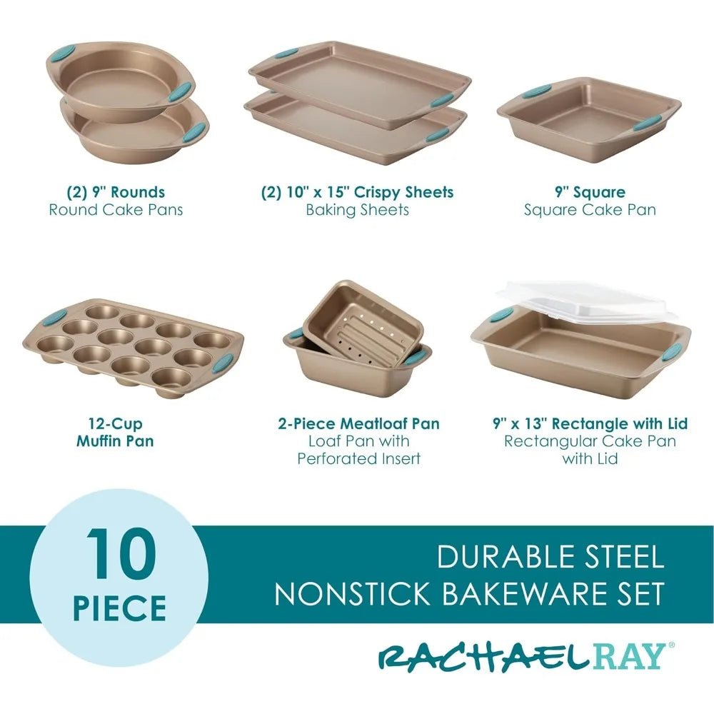 Cucina Nonstick Bakeware Set With Grips Bread Pan Cake Pan