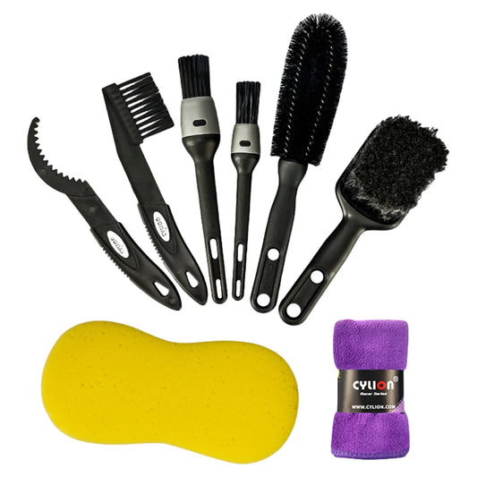 Hign-concerned 8-Piece Bicycle Cleaning Tools Set With Brushes