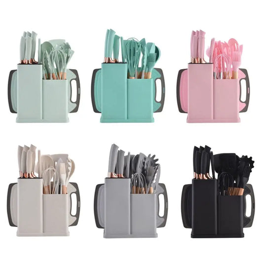 Hign-concerned 19P Silicone Kitchenware Set With Tools