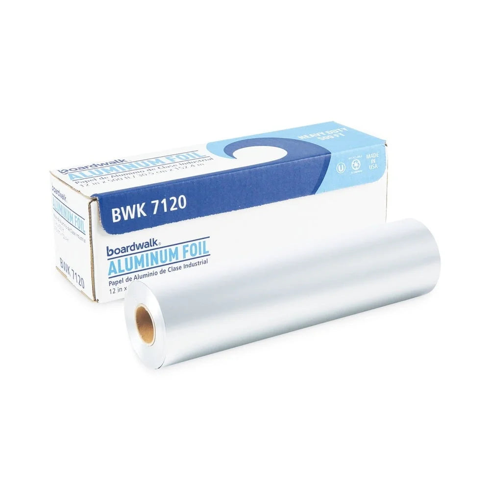 Heavy Duty Aluminum Foil Roll 12 Inch 500 Feet Strong Durable Food Wrap Baking Freezing Wrapping with Cutting Edge