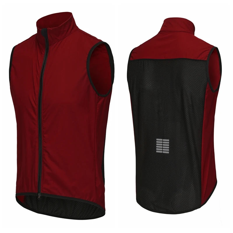 Rsantce Windproof Waterproof Cycling Vest Jacket MTB Men