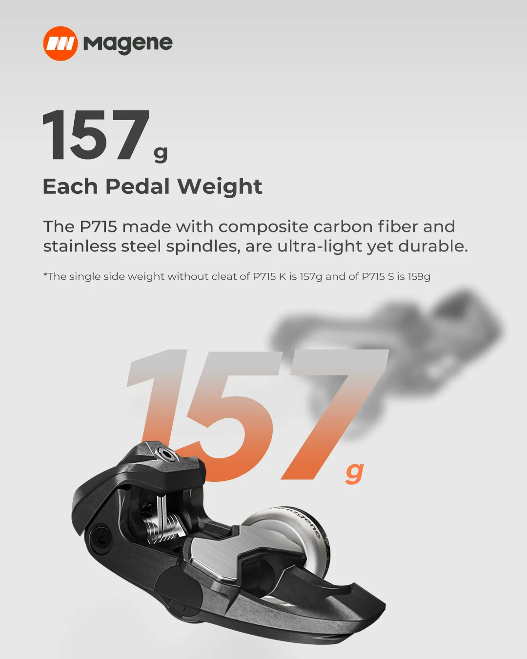 Magene P715 Bike Power Meter Pedals With Power Accuracy