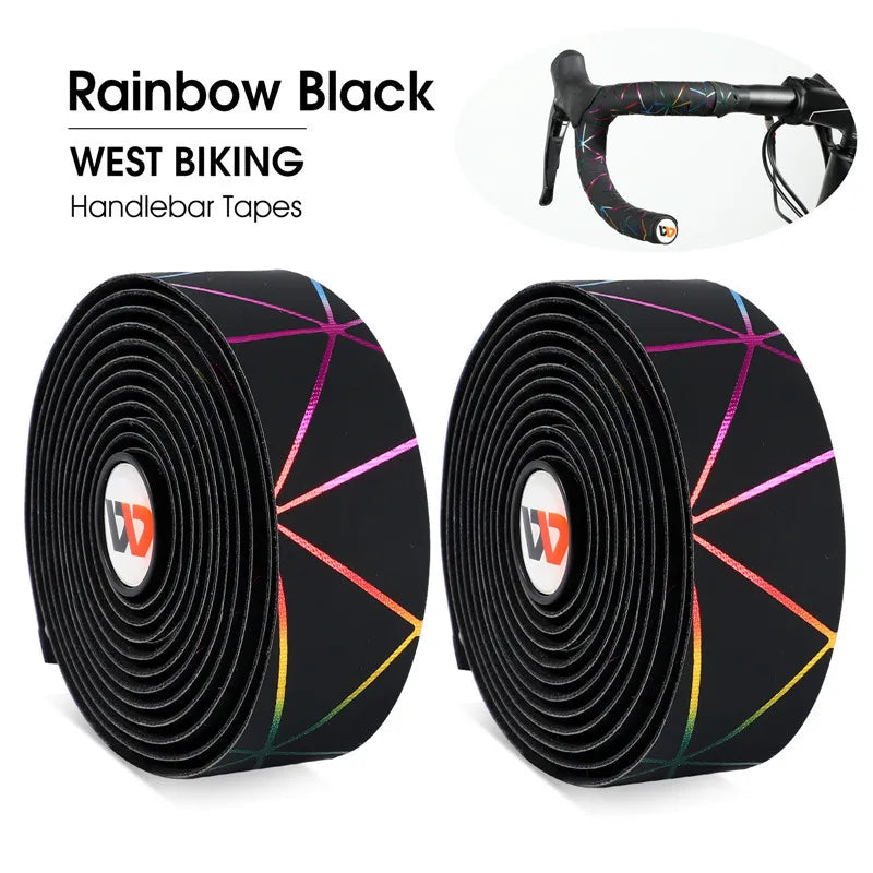 West Biking Geometric Pattern Bicycle Handlebar Tape EVA PU
