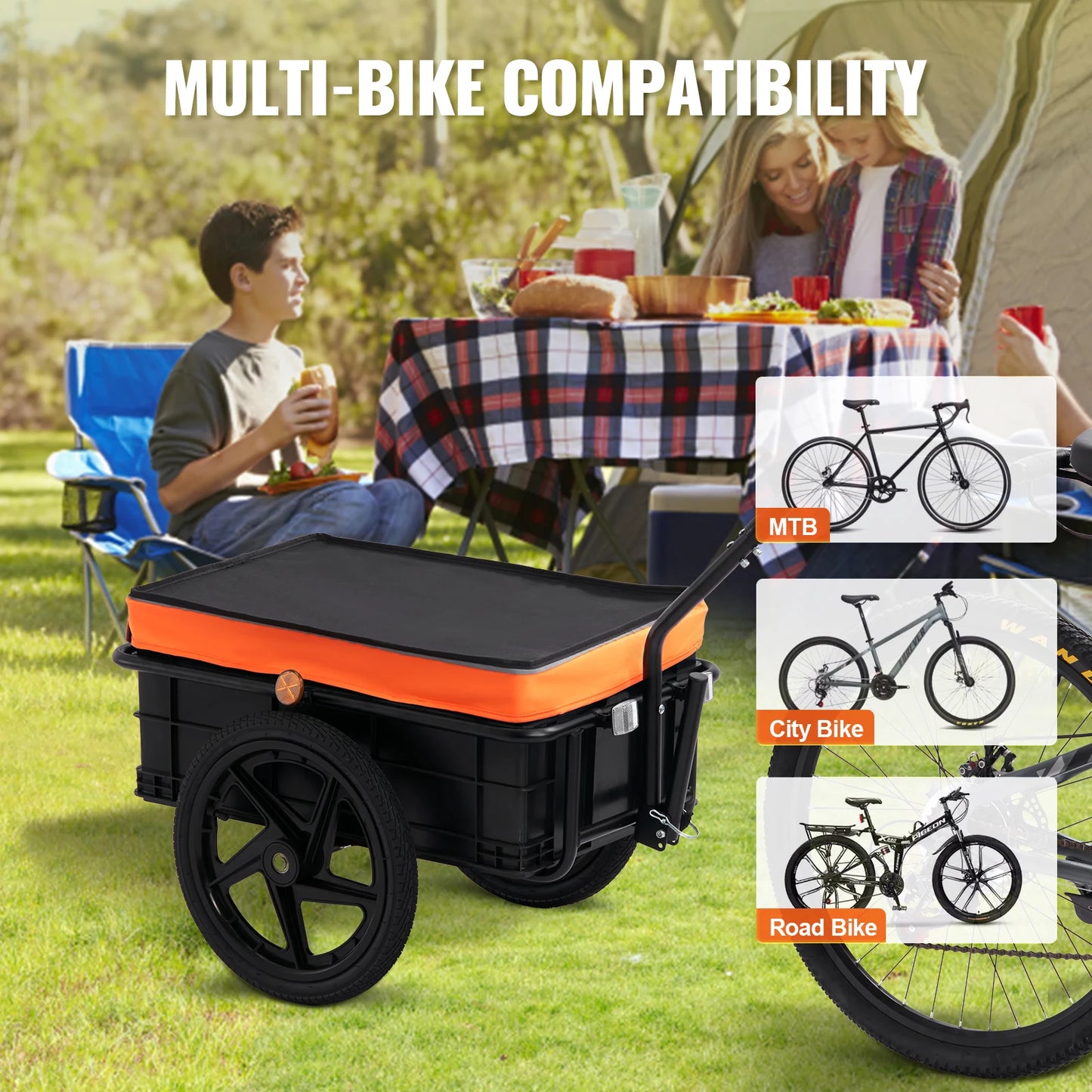 Hign-concerned SucceBuy Bike Cargo Trailer Foldable Wagon