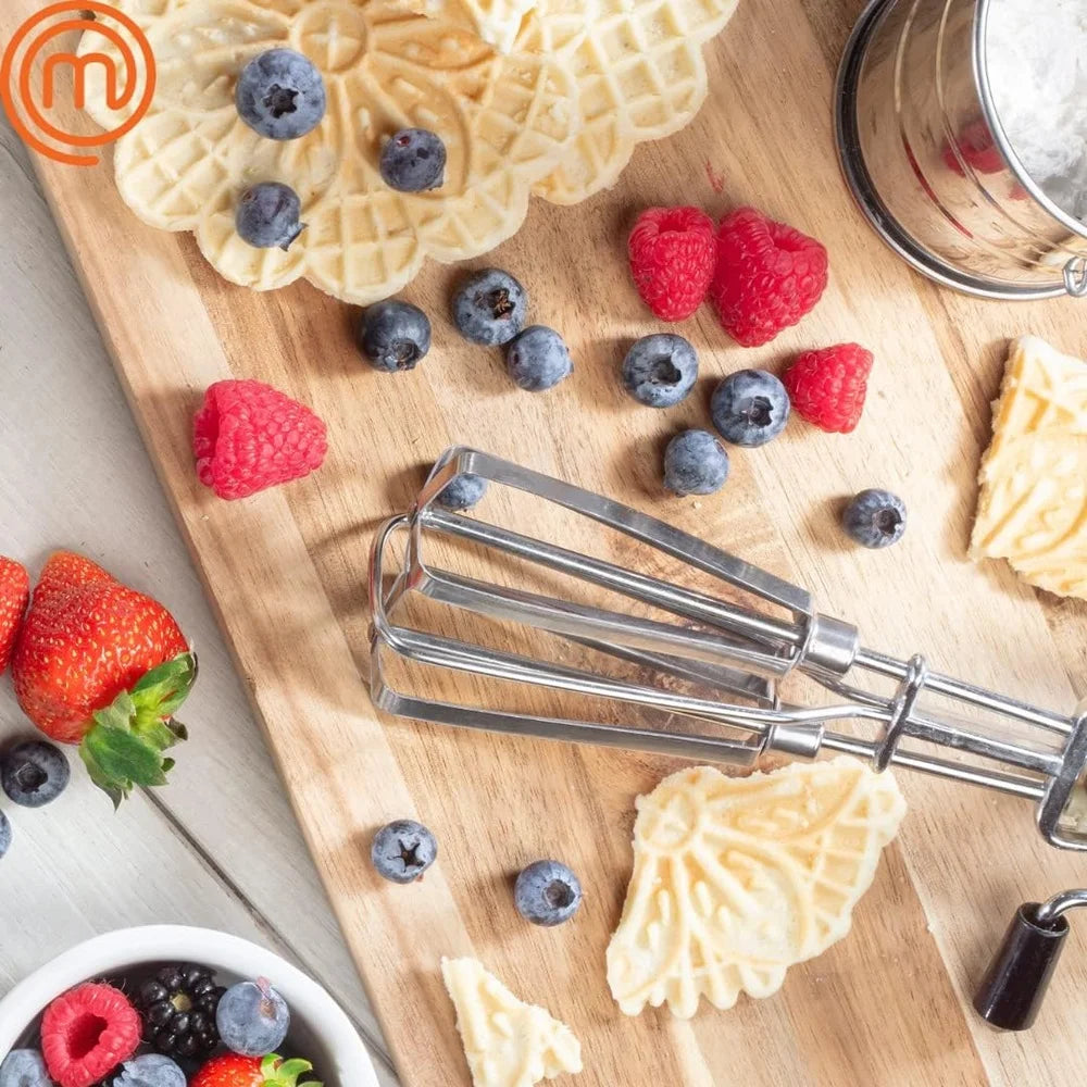 Pizzelle Maker Nonstick Electric Bake Two Italian Waffle Cookies with Protective Steam Guard Easy Cleanup Pizzelle Press