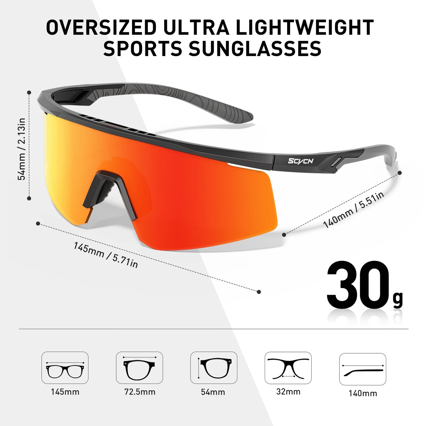 SCVCN New Outdoor Road Bike Driving Cycling Riding Sunglasses Men Women Sports Running Glasses UV400 Cycling Hiking Goggles