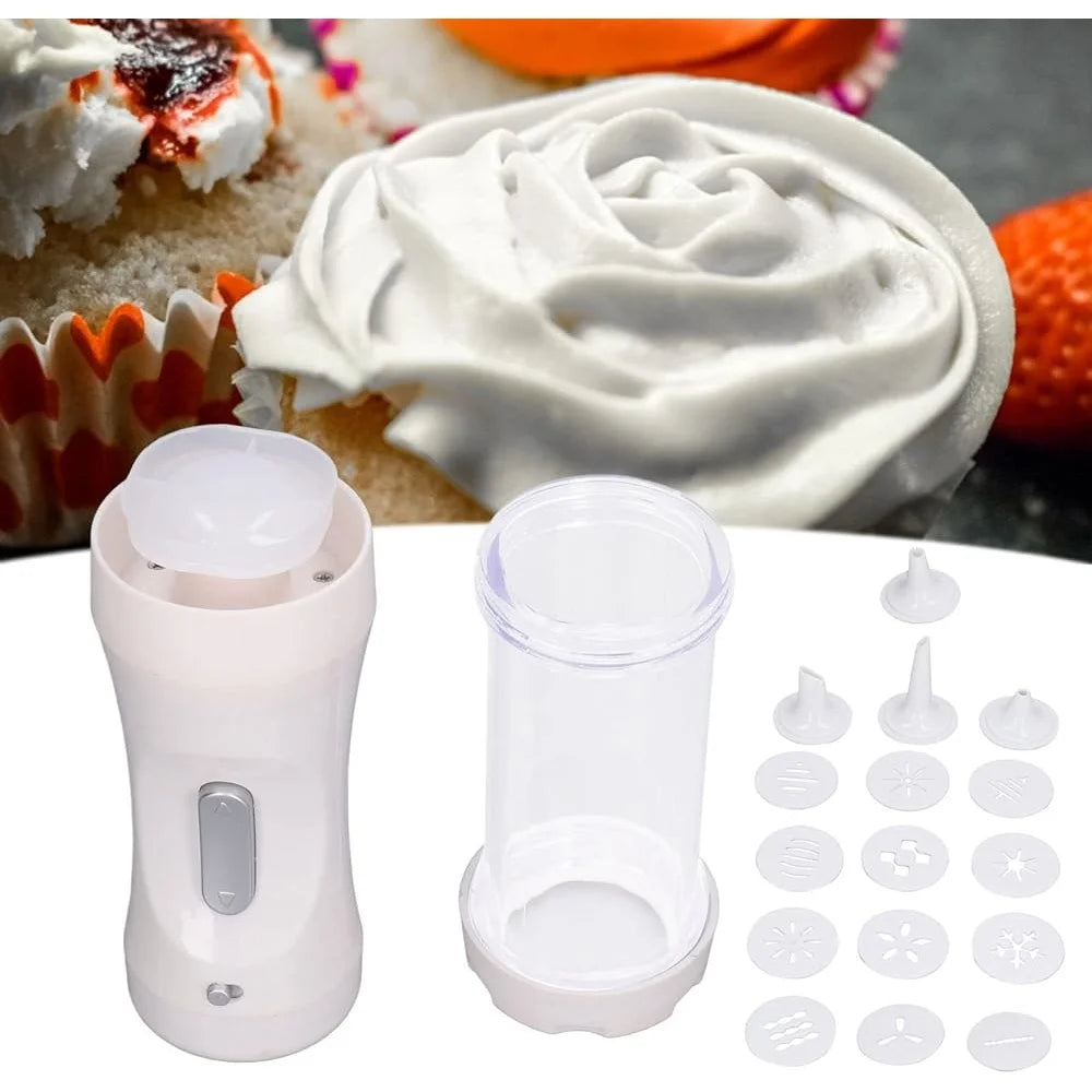 XMSJ Electric Cookie Press Kit With 9 Discs Icing Tips