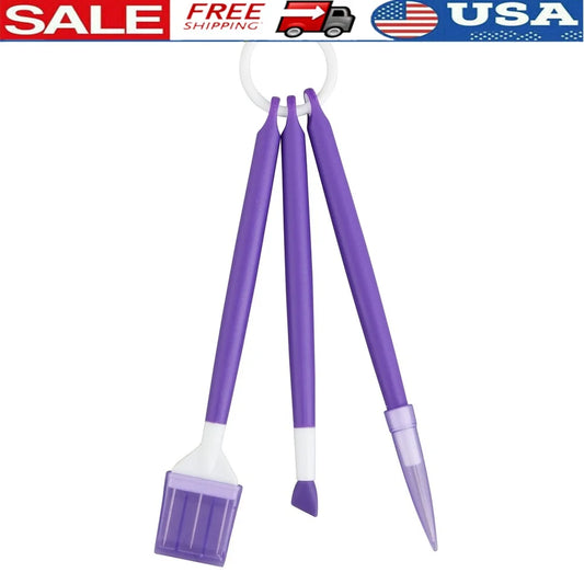 XMSJ 3 Piece Cookie Decorating Tool Set Slim Handles
