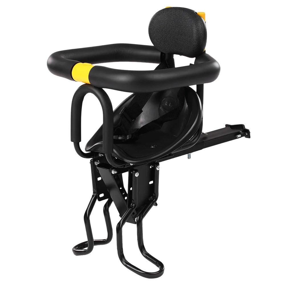 PANGDUBE Front Bike Child Seat With Safety Belt Foldable