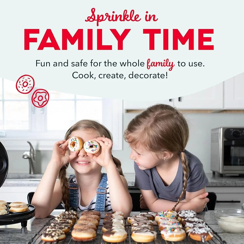 XMSJH Mini Donut Maker For Kids Breakfast Snack 7 Donuts