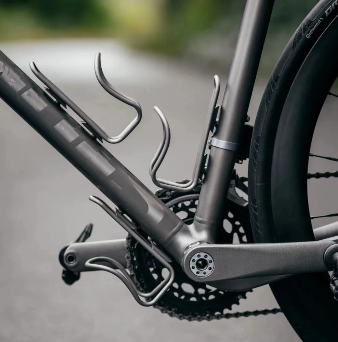 Sand Blasted Titanium Bottle Cage Ultralight With M5 Bolts
