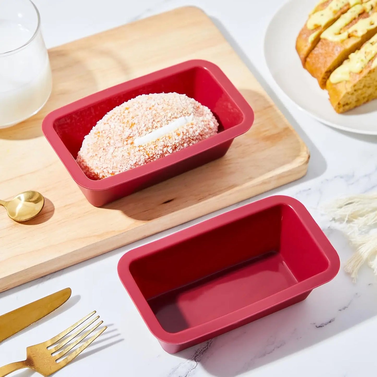 Choice Silicone Baking Molds Nonstick Rectangle Pan Set