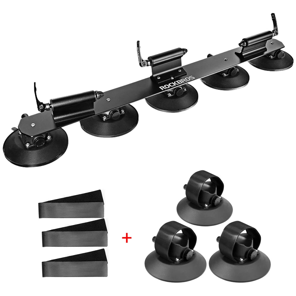 ROCKBROS Roof Bike Rack Carrier Suction Mount Quick Install