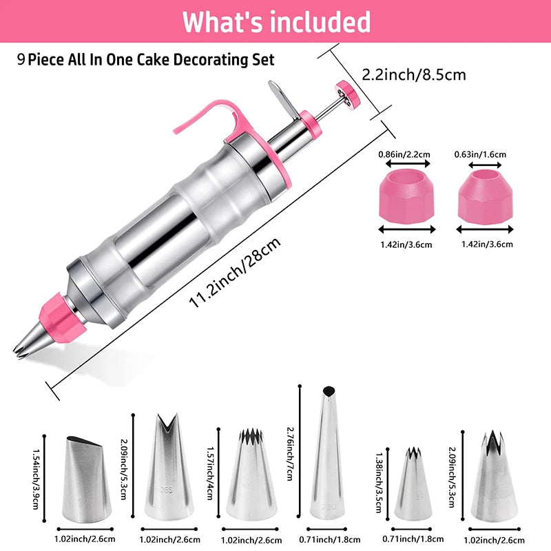 Cake Tools Decorating Syringe Set Frosting Piping Gun