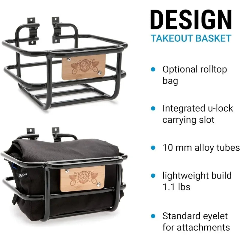 YTYIN Front Bicycle Basket For Handlebars Attachment