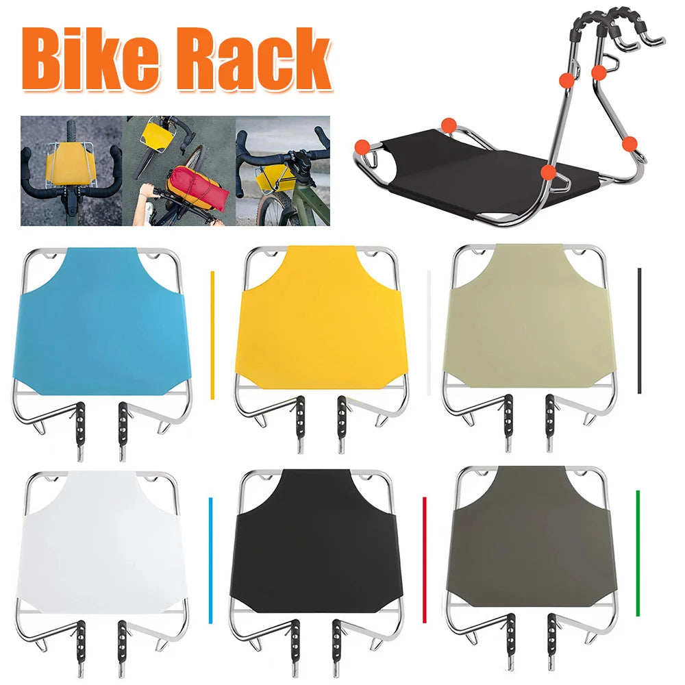Shunmaii Metal Bike Front Basket Rack Cargo Carrier For MTB