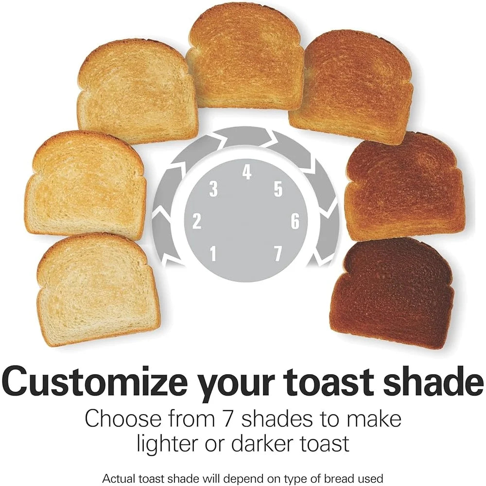 XMSJH 2 Slice Toaster Extra Wide Slots Shade Selector