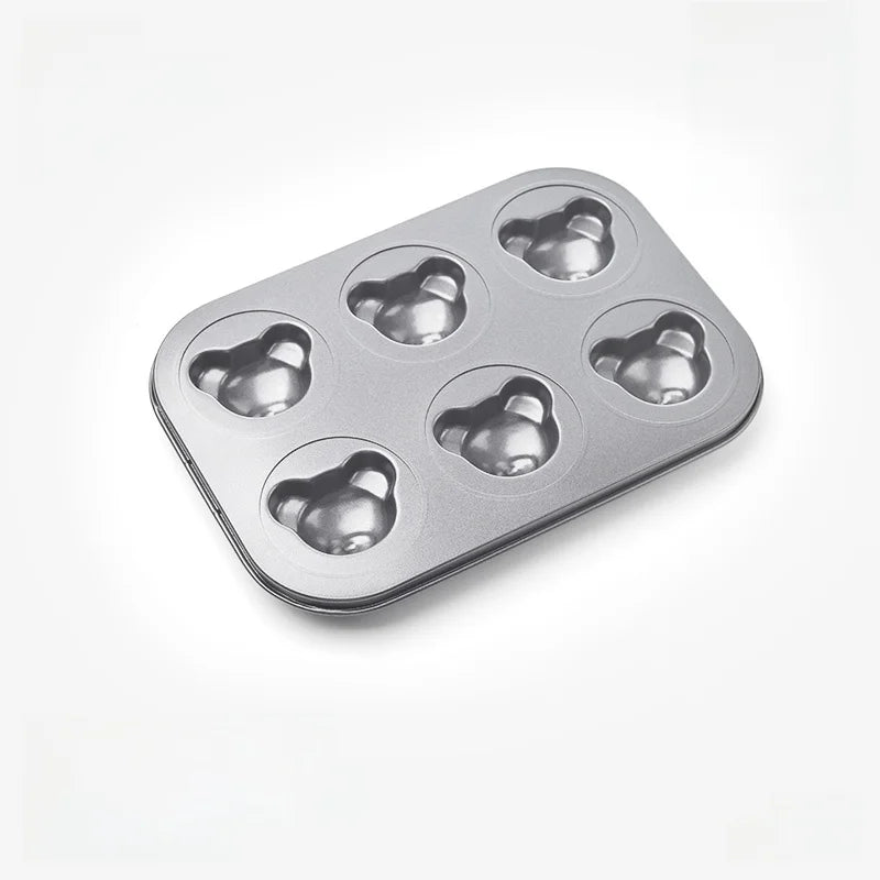 Others Cartoon Nonstick 6 Cavities Baking Mold for Oven Use