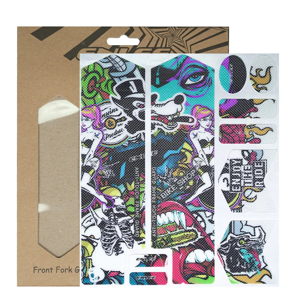 Enlee 3D Front Fork Bike Frame Protector Sticker Guard