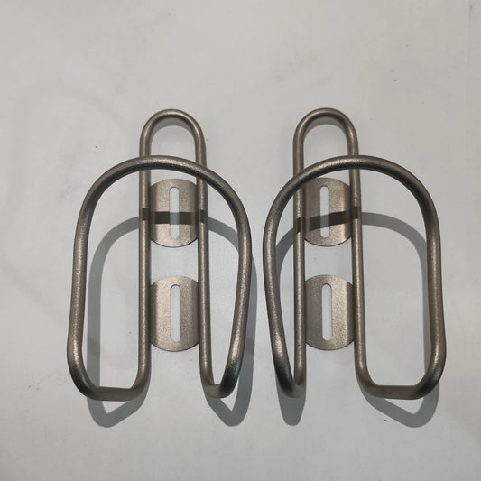 Sand Blasted Titanium Bottle Cage Ultralight With M5 Bolts