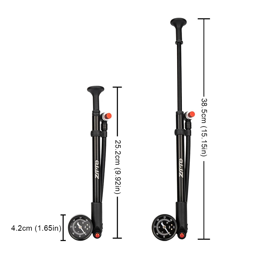 300 PSI Bicycle Pump With Gauge Schrader Presta Valve
