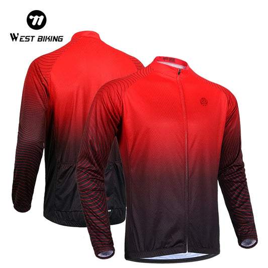 West Biking Cycling Jersey Long Sleeve Team Racing Shirt