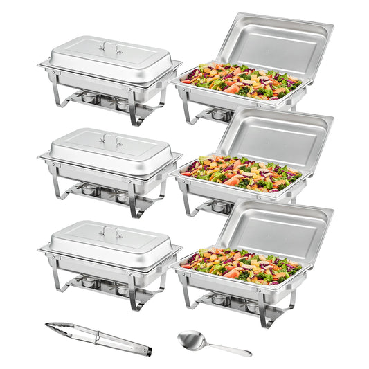 VEVOR Chafing Dish 2 4 6 Pack Rectangular Buffet Warmer
