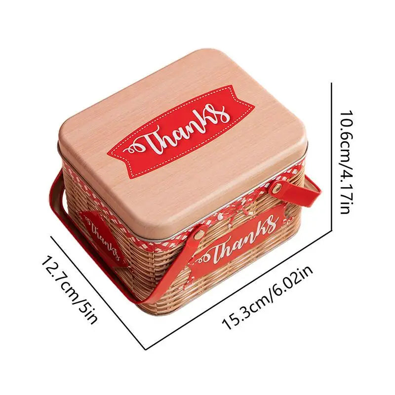 Candy Cookie Storage Box Large capacity portable baking snack storage tin box Eco-friendly creative candy collection souvenir