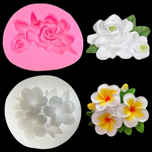 Cake Tools Flower Silicone Cake Mold Gardenia Plumeria