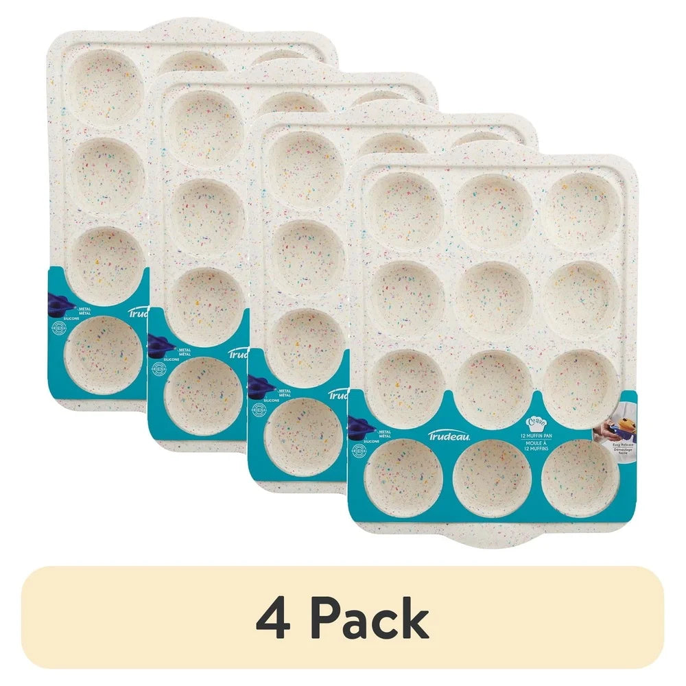 Feature Multicolor Silicone Muffin Pan Nonstick 4 Pack