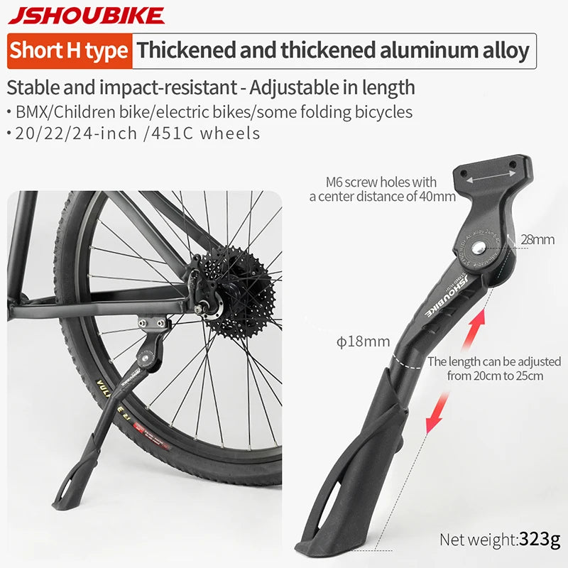 JSHOU BIKE Adjustable Bicycle Kickstand Aluminium Alloy MTB