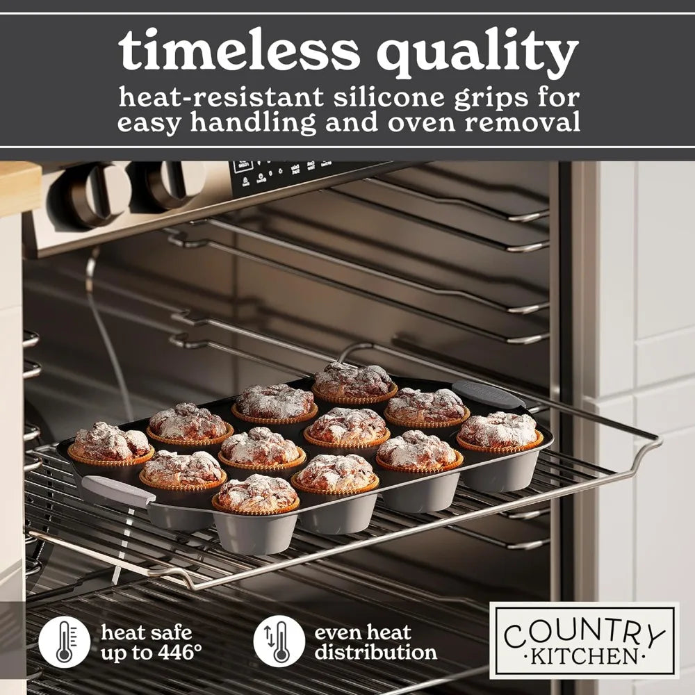 Nonstick Stackable Bakeware Set Heavy Duty Easy Release