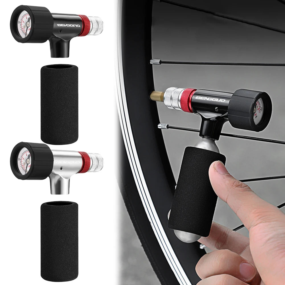 Hign-concerned CO2 Bicycle Pump With Sponge Cover Cap