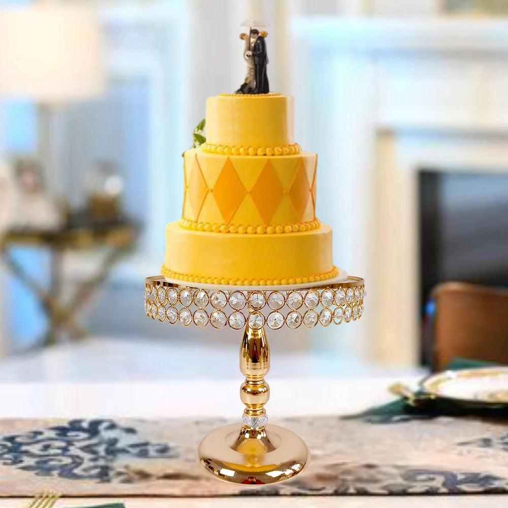 MYPOAYHODO Cake Stand Set Crystal Beaded Metal Displays