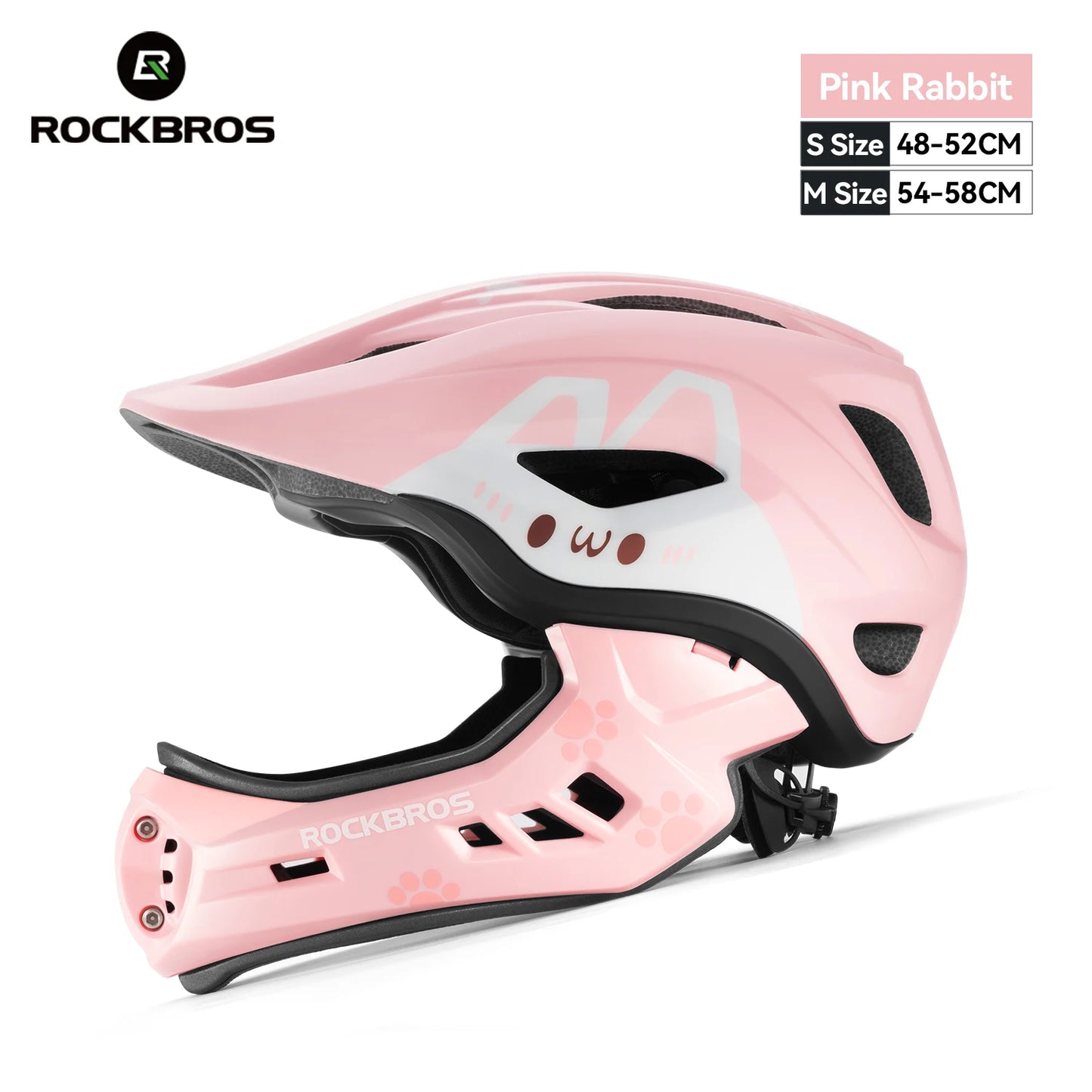 RockBros Child Cycling Helmet Detachable Full Face Safety