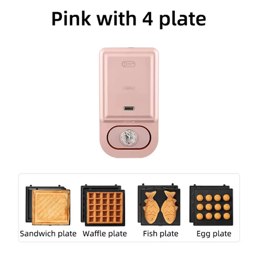 220V  Sandwich Maker Timed Multifunction Waffle Maker Cake Toaster Baking takoyaki Pancake Sandwichera Breakfast Machine