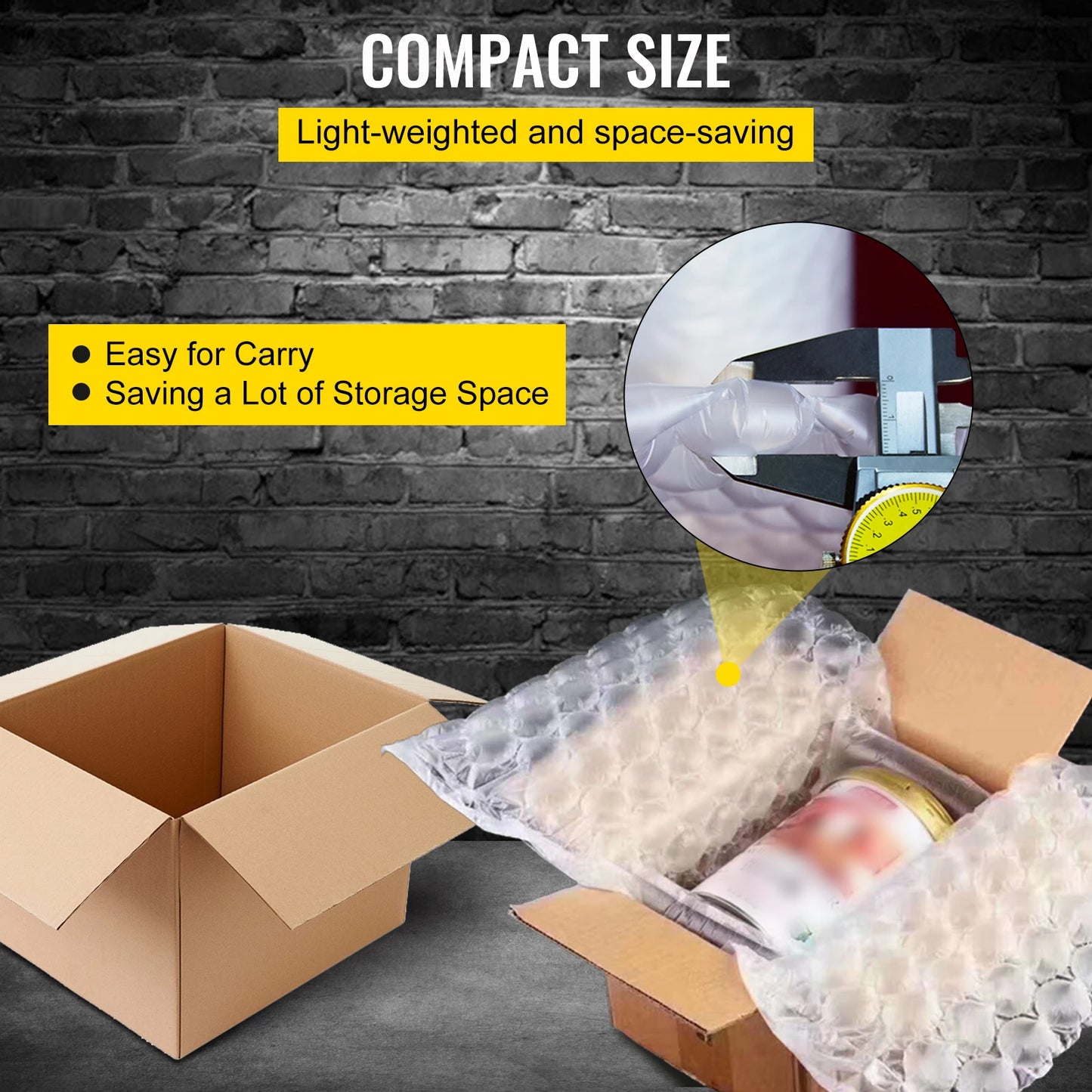 SucceBuy 984Ft Air Cushion Film Bubble Bags PE Air Cushion Wrap Film Packaging Shockproof Cushioning Rolls for Wrap Machine