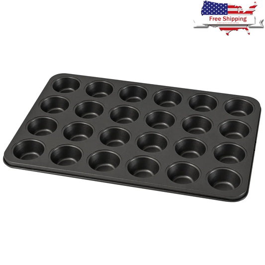 Feature 24 Cavity Nonstick Mini Muffin Pan Carbon Steel