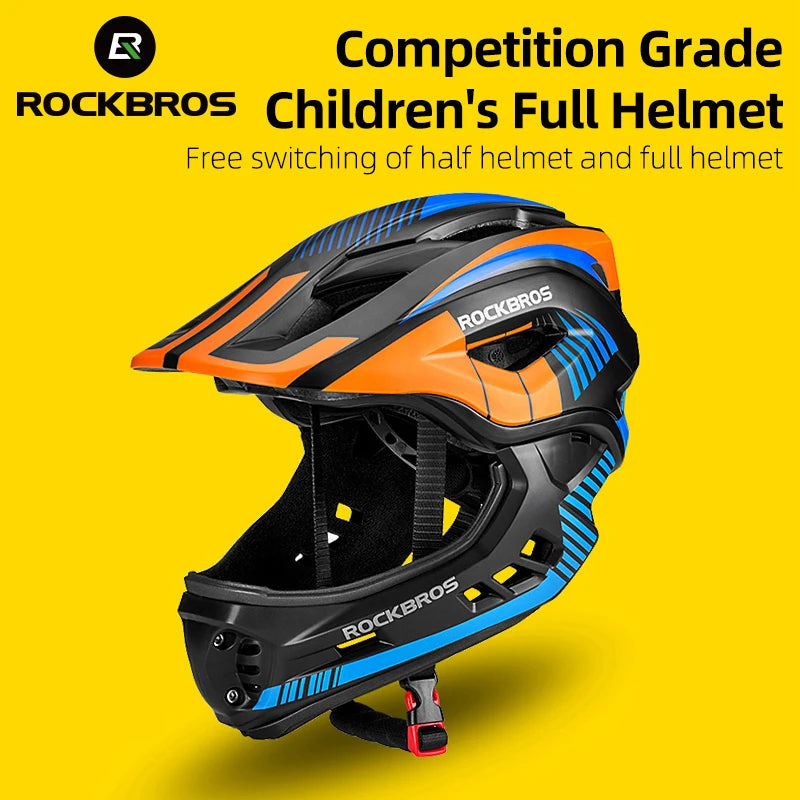 RockBros Child Cycling Helmet Detachable Full Face Safety