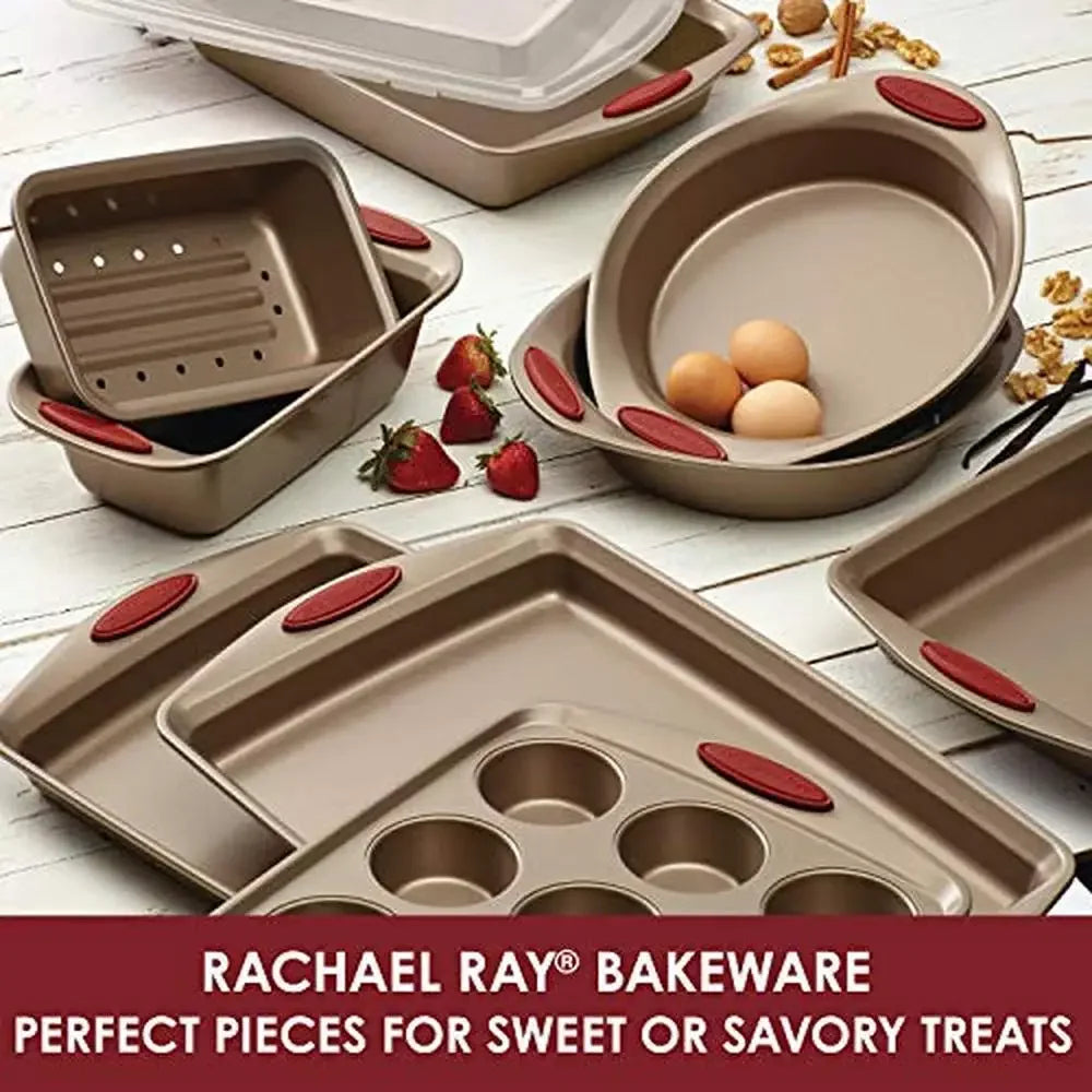 XMSJ 10 Piece Nonstick Bakeware And Cookware Set Premium