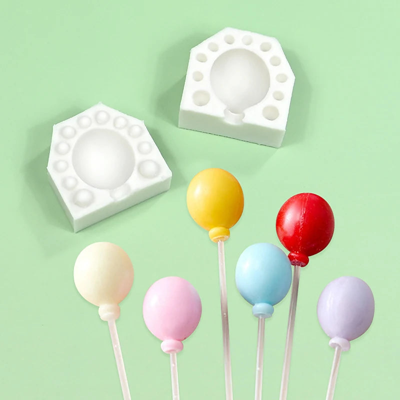 Cake Tools Mini 3D Oval Balloon Silicone Mold Set Molds